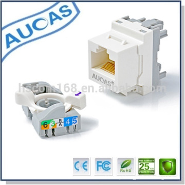 Fabricante de Aucas de gato cat5e keystone para cabo de rede rj45 ou cat5e utp jack modular preço barato